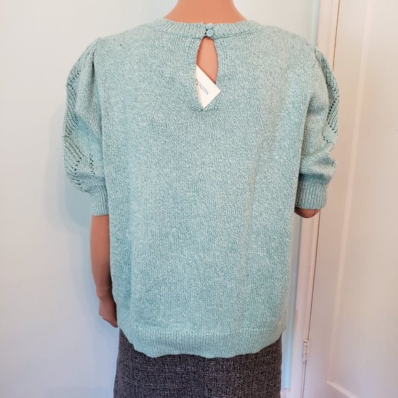 NWT Sundance Beautiful Aqua color Knit top. - Picture 7 of 12